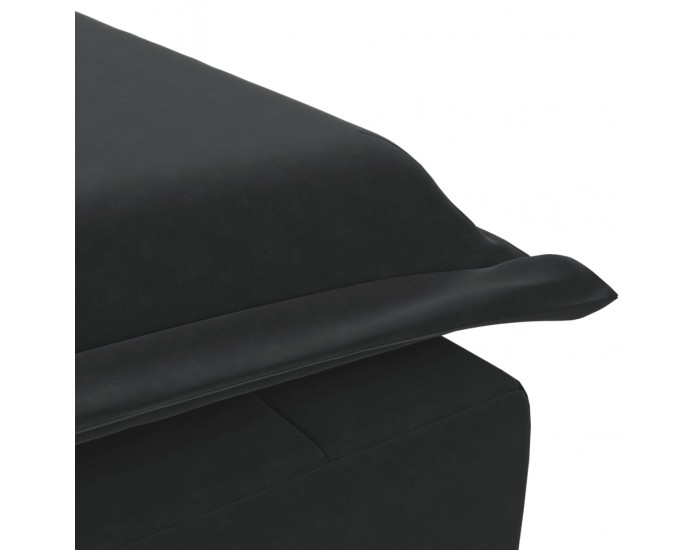 Sonata H Масажна кушетка с болстер, черна, кадифе