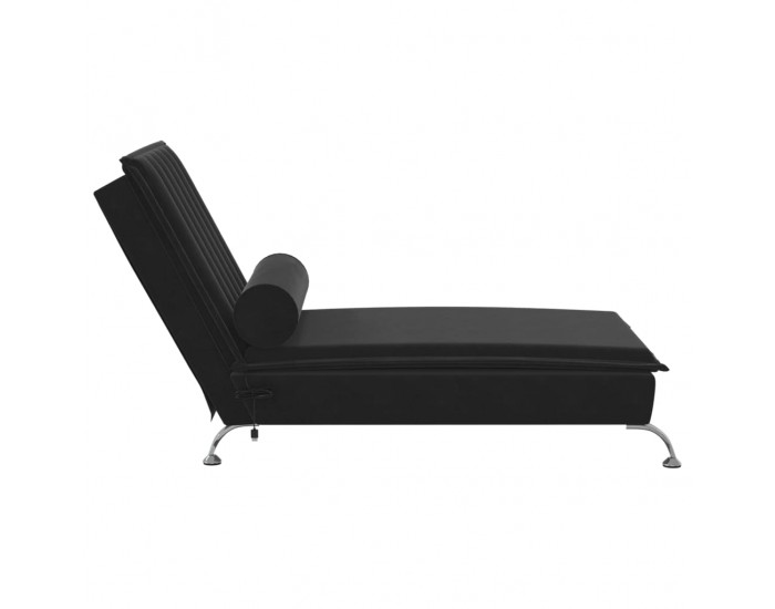 Sonata H Масажна кушетка с болстер, черна, кадифе