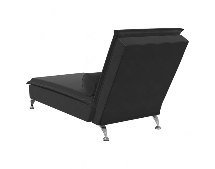 Sonata H Масажна кушетка с болстер, черна, кадифе
