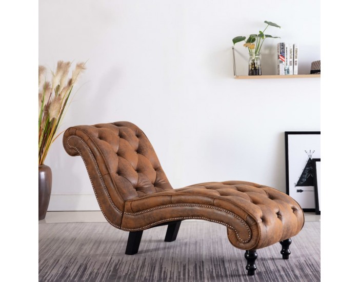 Sonata H Кушетка, кафява, изкуствен велур