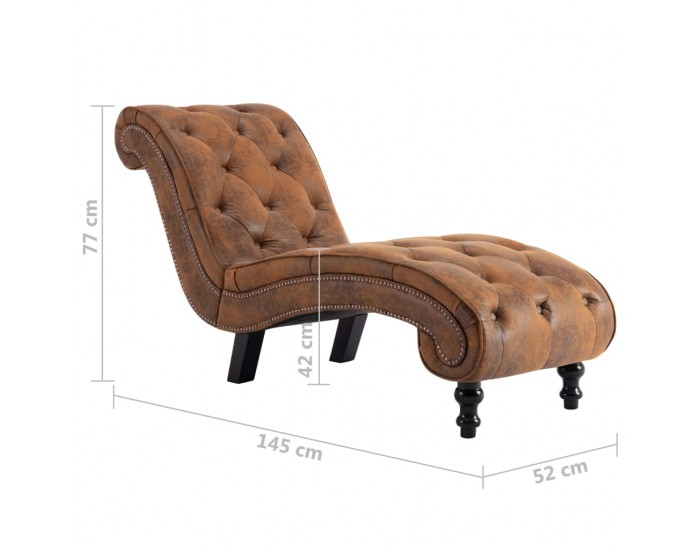 Sonata H Кушетка, кафява, изкуствен велур