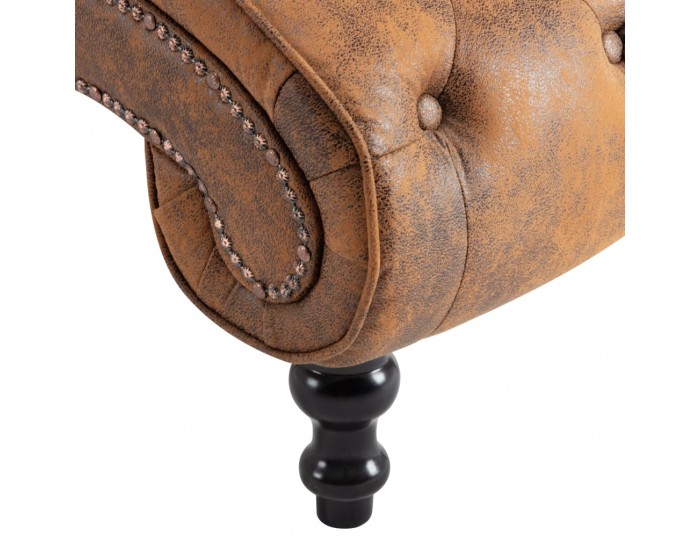 Sonata H Кушетка, кафява, изкуствен велур