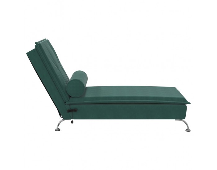 Sonata H Масажна кушетка с болстер, тъмнозелена, кадифе Sonata H Масажна кушетка с болстер, тъмнозелена, кадифе