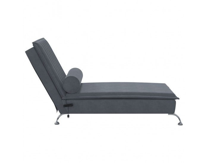 Sonata H Масажна кушетка с болстер, тъмносива, кадифе Sonata H Масажна кушетка с болстер, тъмносива, кадифе