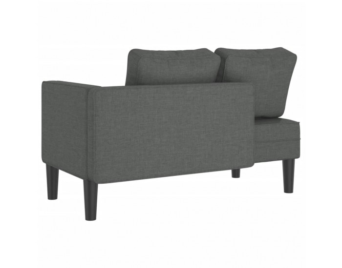 Sonata H Кушетка с възглавници, тъмносива, текстил