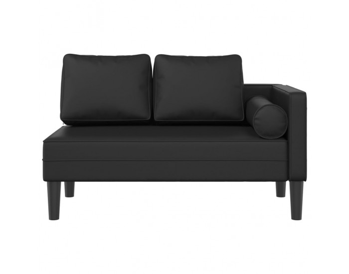 Sonata H Кушетка с възглавници, черна, изкуствена кожа