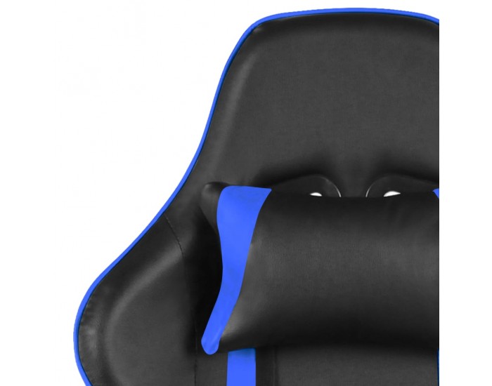 Sonata H Въртящ геймърски стол с подложка за крака, син, PVC