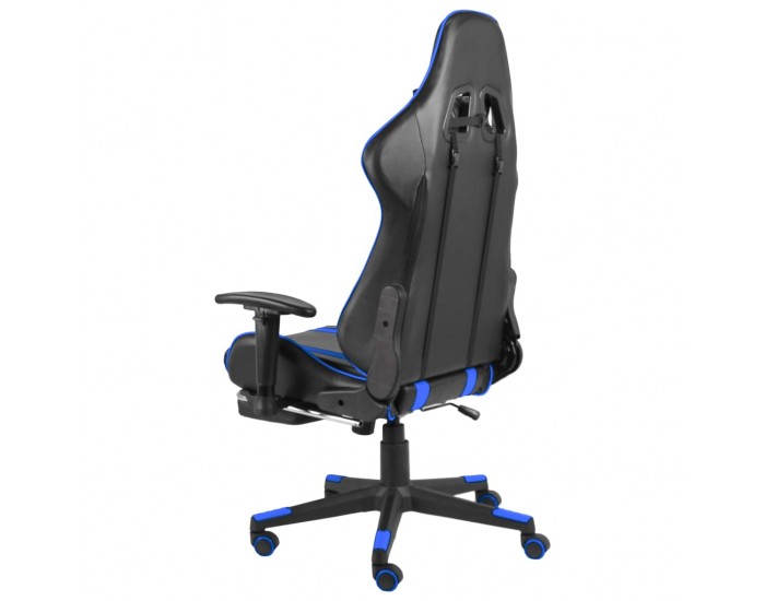 Sonata H Въртящ геймърски стол с подложка за крака, син, PVC