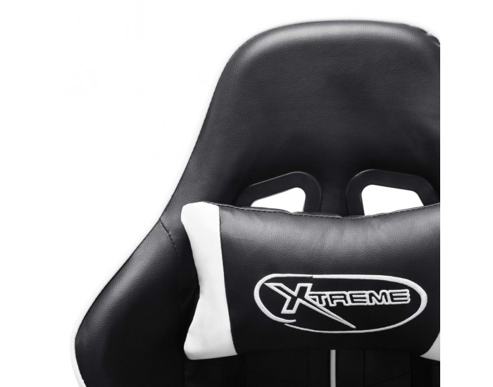 Sonata H Геймърски стол, черно и бяло, изкуствена кожа