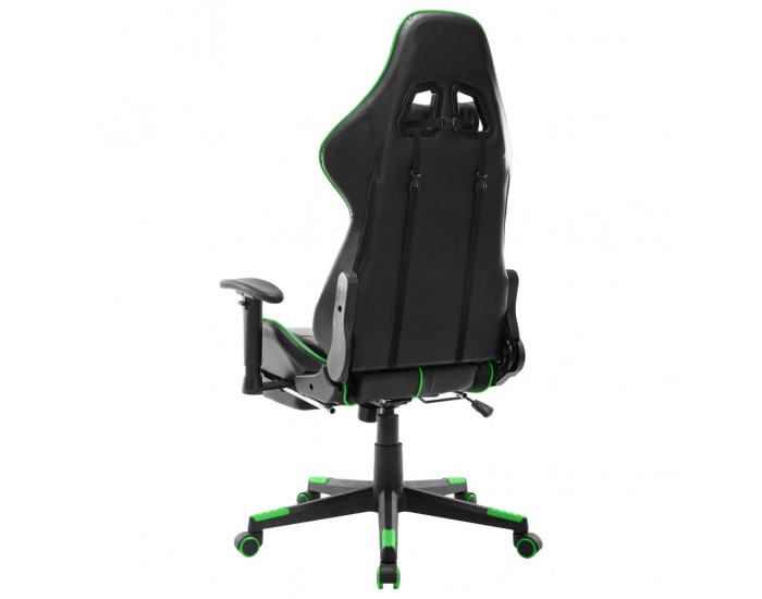 Sonata H Геймърски стол с подложка крака черно и зелено изкуствена кожа