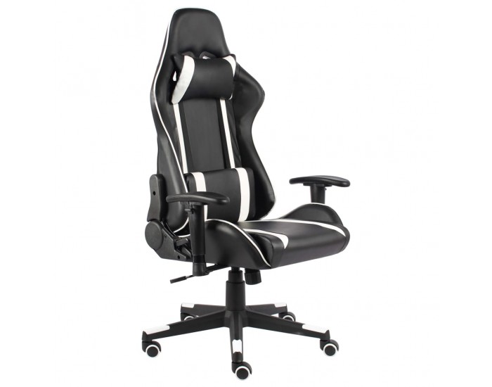 Sonata H Въртящ геймърски стол, бял, PVC