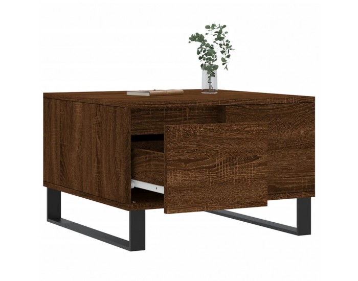 Sonata H Кафе маса, кафяв дъб, 55x55x36,5 см, инженерно дърво