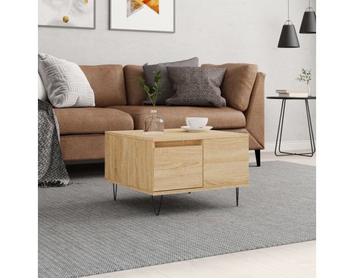 Sonata H Кафе маса, дъб сонома, 55x55x36,5 см, инженерно дърво