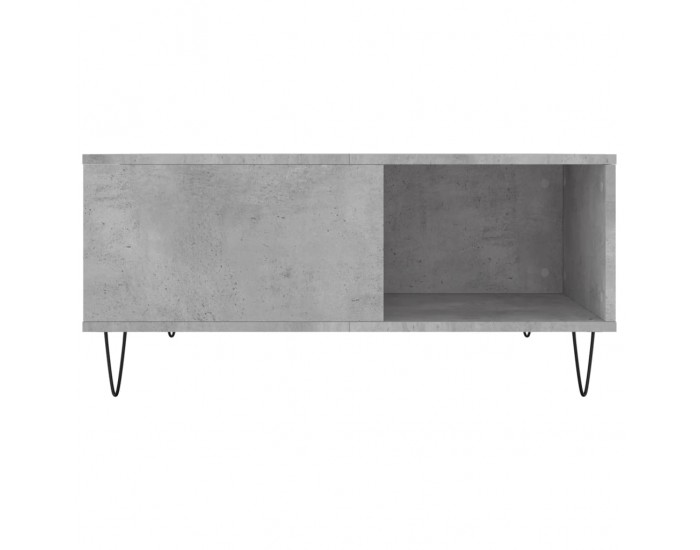 Sonata H Маса за кафе, бетонно сива, 80x80x36,5 см, инженерно дърво