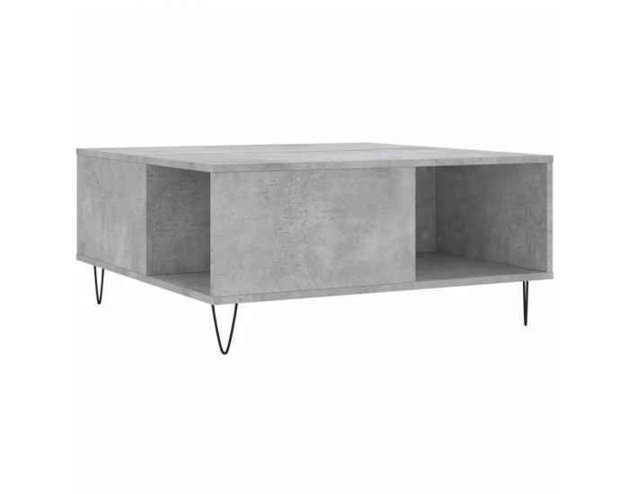 Sonata H Маса за кафе, бетонно сива, 80x80x36,5 см, инженерно дърво