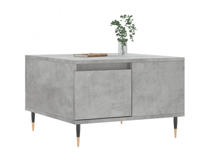 Sonata H Маса за кафе, бетонно сива, 55x55x36,5 см, инженерно дърво