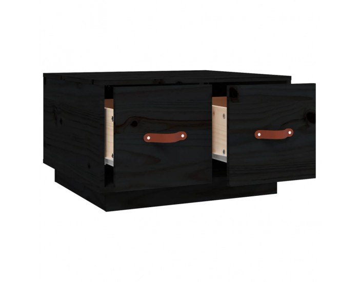 Sonata H Кафе маса, черна, 60x53x35 см, борово дърво масив