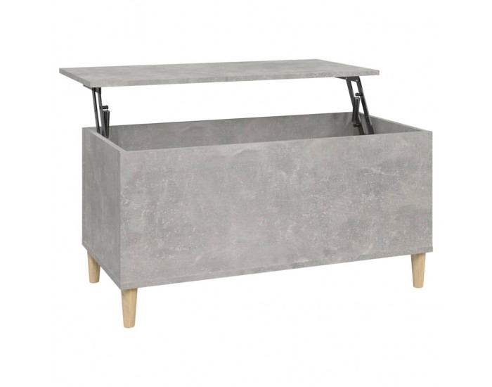 Sonata H Кафе маса, бетонно сива, 90x44,5x45 см, инженерно дърво