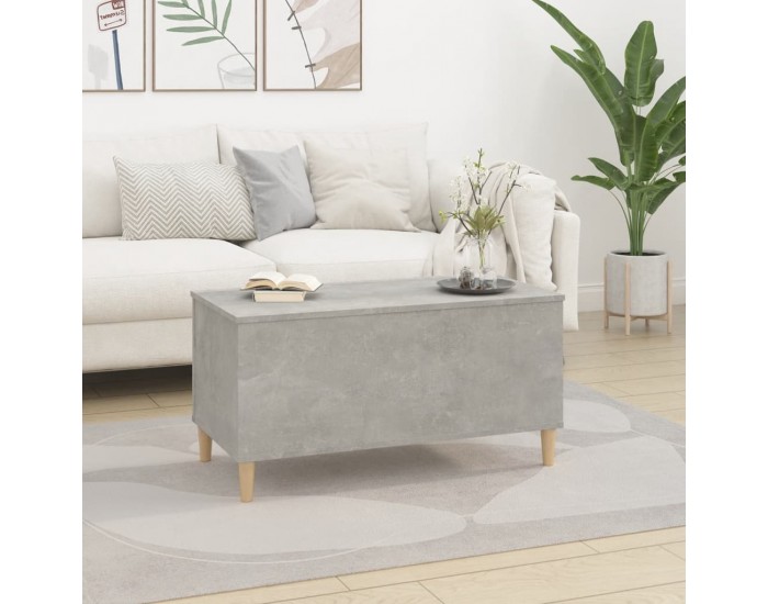 Sonata H Кафе маса, бетонно сива, 90x44,5x45 см, инженерно дърво