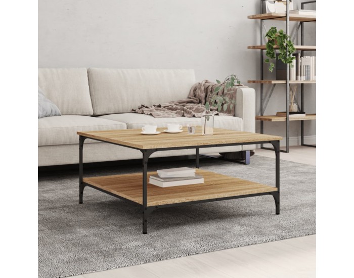 Sonata H Кафе маса, дъб сонома, 80x80x40 см, инженерно дърво