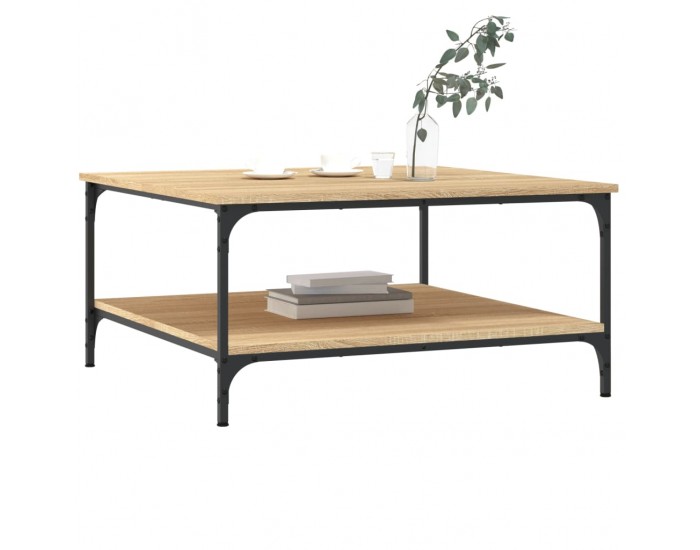 Sonata H Кафе маса, дъб сонома, 80x80x40 см, инженерно дърво