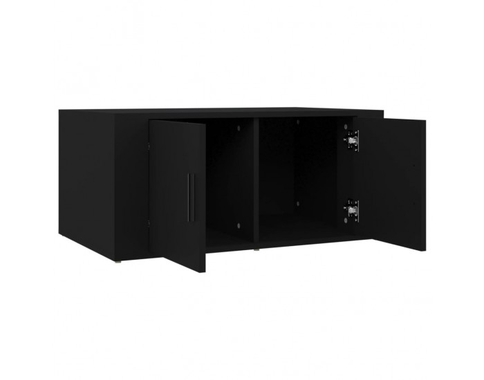 Sonata H Кафе маса, черна, 80x50x36 см, инженерно дърво