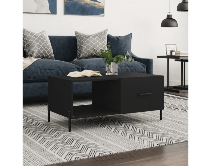 Sonata H Маса за кафе, черна, 90x50x40 см, инженерно дърво