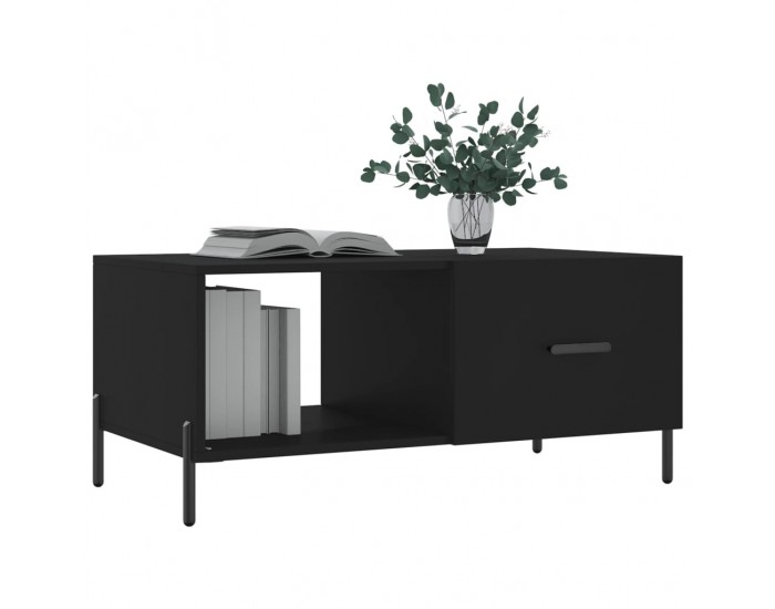 Sonata H Маса за кафе, черна, 90x50x40 см, инженерно дърво