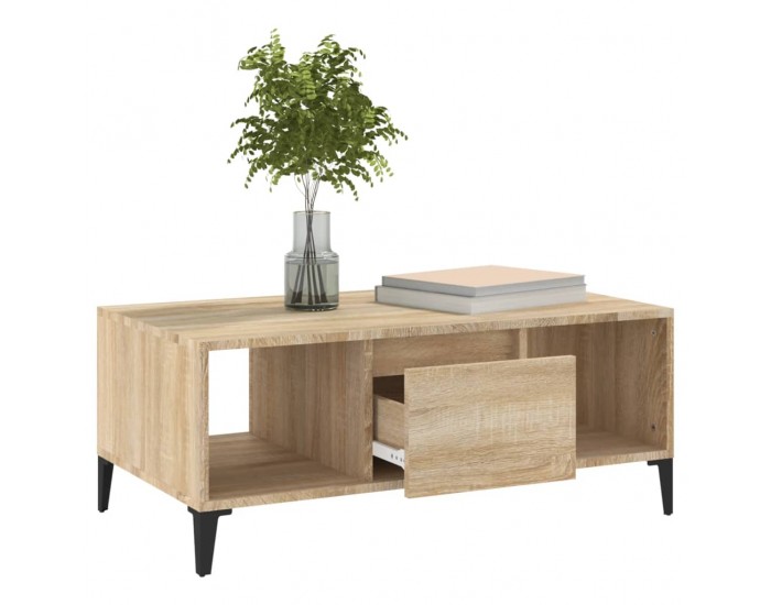 Sonata H Кафе маса, дъб сонома, 90x50x36,5 см, инженерно дърво