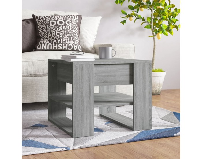 Sonata H Кафе маса, сив сонома, 55,5x55x45 см, инженерно дърво