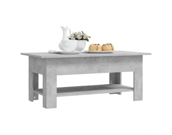Sonata H Маса за кафе, бетонно сива, 102x55x42 см, инженерно дърво