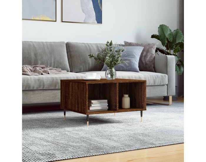 Sonata H Кафе маса, кафяв дъб, 60x50x36,5 см, инженерно дърво