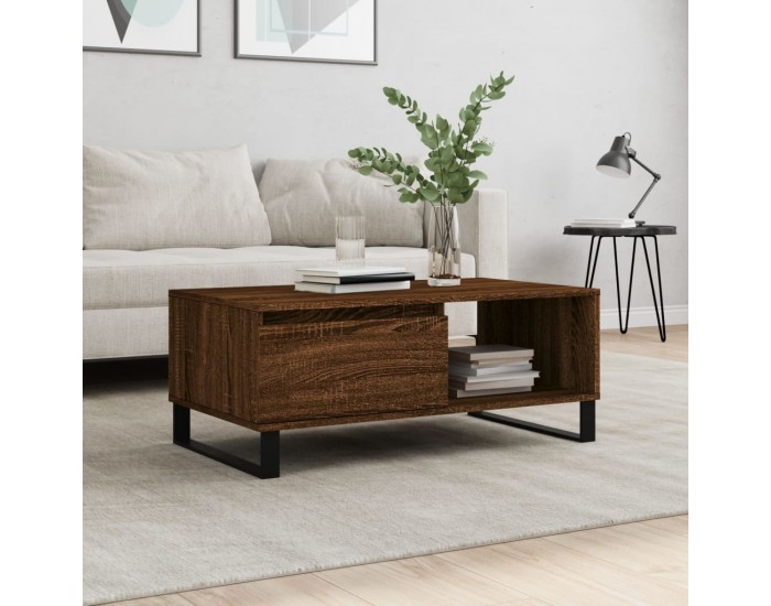 Sonata H Кафе маса, кафяв дъб, 90x50x36,5 см, инженерно дърво