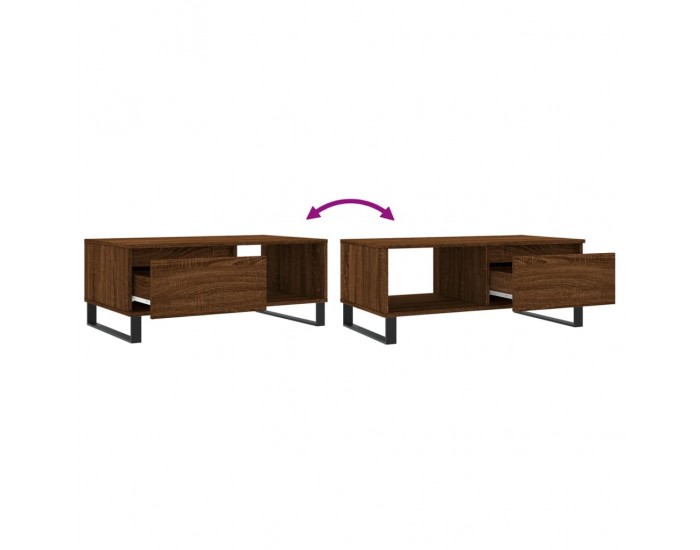 Sonata H Кафе маса, кафяв дъб, 90x50x36,5 см, инженерно дърво