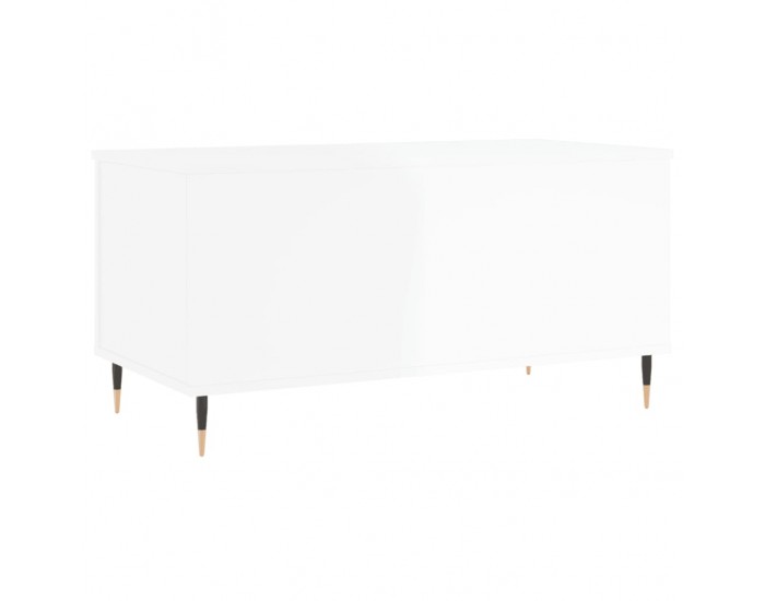 Sonata H Кафе маса, бял гланц, 90x44,5x45 см, инженерно дърво