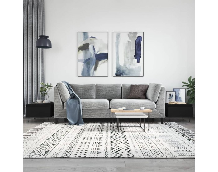 Sonata H Кафе маси, 2 бр, черни, 50x46x35 см, инженерно дърво