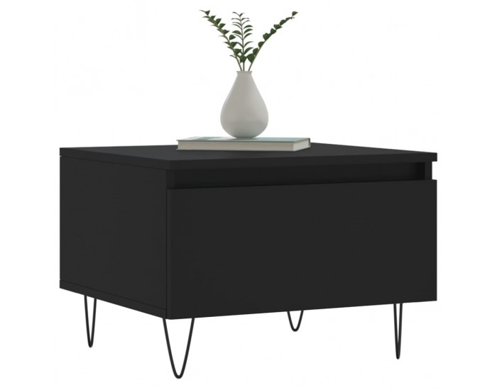 Sonata H Кафе маси, 2 бр, черни, 50x46x35 см, инженерно дърво
