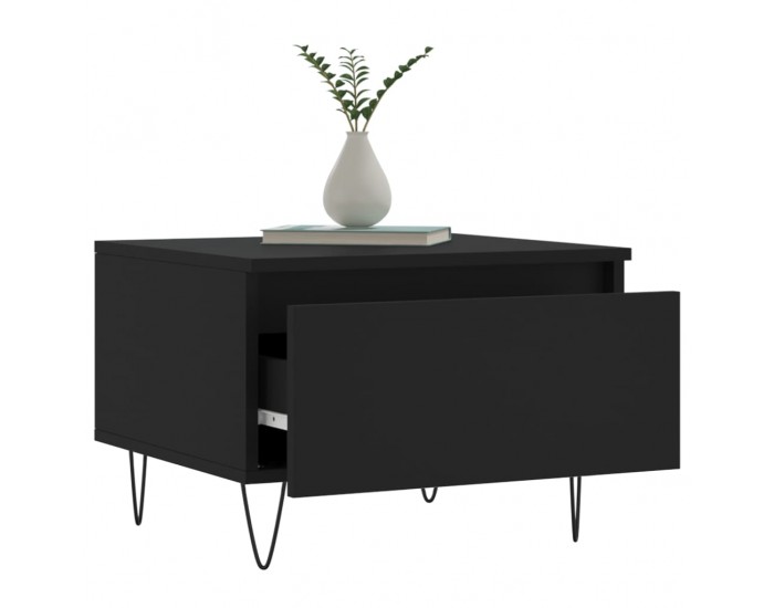 Sonata H Кафе маси, 2 бр, черни, 50x46x35 см, инженерно дърво