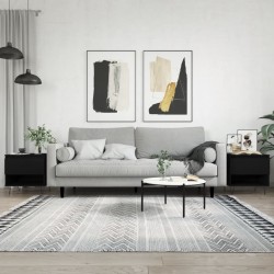 Sonata H Маси за кафе, 2 бр, черни, 50x46x50 см, инженерно дърво - Холни маси