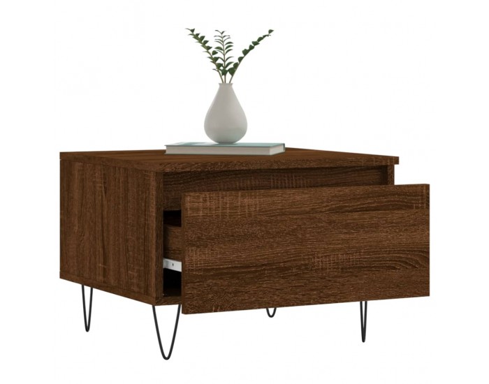 Sonata H Холни маси, 2 бр, Кафяв дъб, 50x46x35 см, инженерно дърво