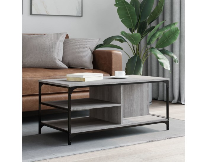 Sonata H Кафе маса, сив сонома, 100x50x45 см, инженерно дърво