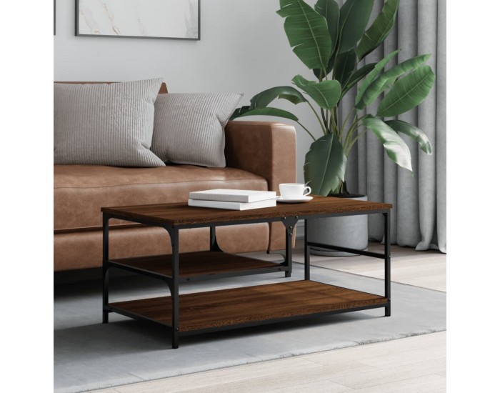 Sonata H Кафе маса, кафяв дъб, 90x49x40 см, инженерно дърво