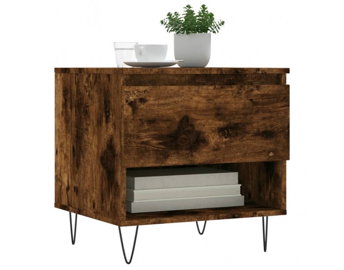 Sonata H Маса за кафе, опушен дъб, 50x46x50 см, инженерно дърво