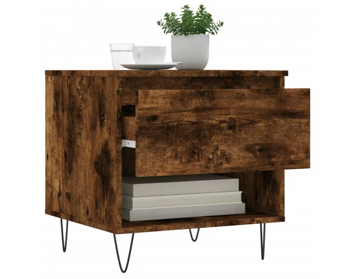 Sonata H Маса за кафе, опушен дъб, 50x46x50 см, инженерно дърво