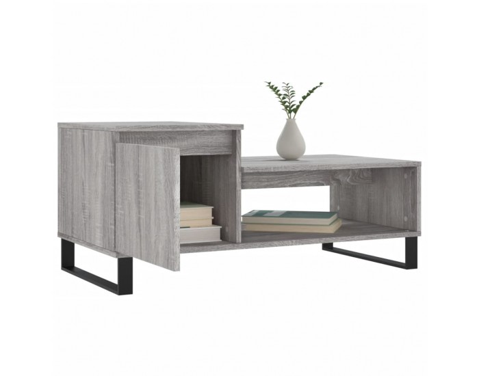 Sonata H Кафе маса, сив сонома, 100x50x45 см, инженерно дърво