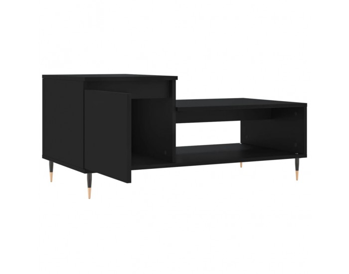 Sonata H Маса за кафе, черна, 100x50x45 см, инженерно дърво