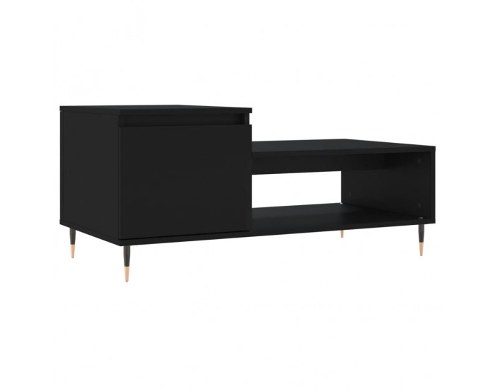 Sonata H Маса за кафе, черна, 100x50x45 см, инженерно дърво