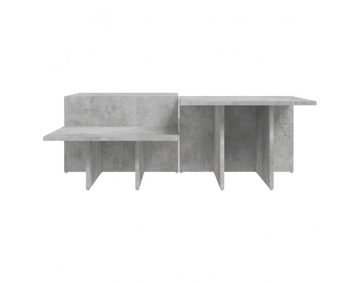 Sonata H Маси за кафе, 2 бр, бетонно сиво, инженерно дърво