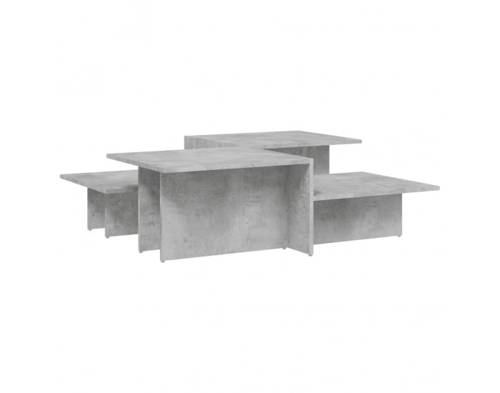 Sonata H Маси за кафе, 2 бр, бетонно сиво, инженерно дърво