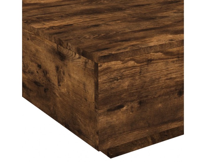 Sonata H Маса за кафе, опушен дъб, 80x80x31 см, инженерно дърво